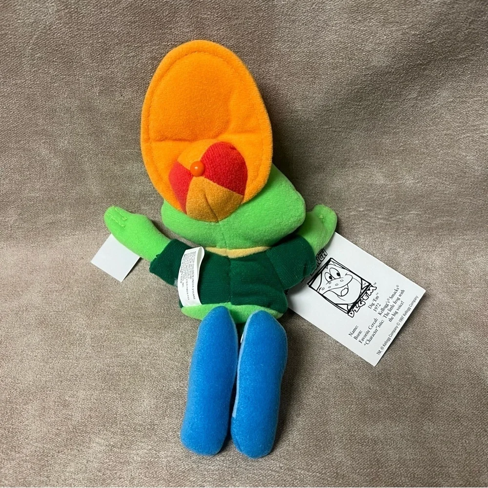 Vintage 1997 Kellogg's Dig 'Em Frog Breakfast Bean Bag Bunch Plush